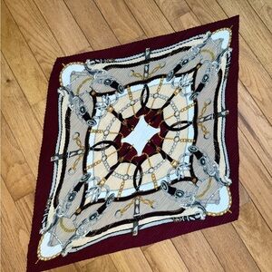 Zara Burgundy and Gold Scarf